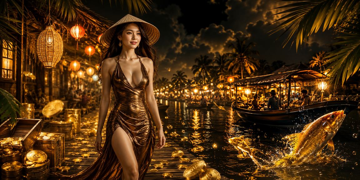 Người dùng vùng Mekong chơi bắn cá tại 8900 với hình ảnh nón lá Việt Nam